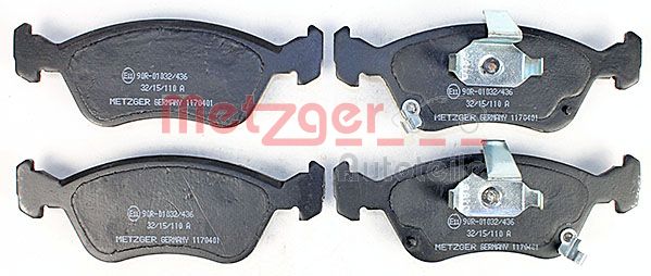 METZGER 1170401 Bremsbelagsatz, Scheibenbremse